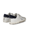 Men's Prsx Low-Top Sneakers in Suede, White and Blue Philippe Model - 3