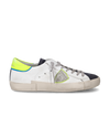 Men's Prsx Low-Top Sneakers in Leather, White Yellow Philippe Model