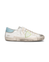 Sneaker basse Prsx uomo - bianco, grigio e azzurro Philippe Model - 1