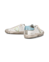 Sneaker basse Prsx uomo - bianco, grigio e azzurro Philippe Model - 6