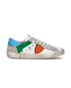 Men’s low Prsx sneaker - white and orange Philippe Model