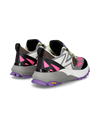Women's Rocx Low-Top Sneakers in Nylon And Leather, White Fuchsia Philippe Model - 3