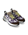 Women's Rocx Low-Top Sneakers in Nylon And Leather, Purple Gray Philippe Model