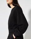 Pullover mit Rundhalsausschnitt für Damen aus Jersey – Schwarz Philippe Model - 5