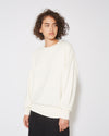 Women's Crew Neck in Leather, Ecru Philippe Model - 3