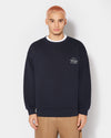 Men's Crew Neck in Jersey, Blue Philippe Model