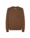 Men's Crew Neck in Jersey, Walnut Philippe Model