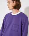 Men's Crew Neck in Jersey, Purple Philippe Model - 5