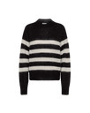 Women's Sweater in Mohair Wool, Black Cream Philippe Model