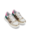 Junior Trpx Haute Low-Top Sneakers in Leather And Glitter, White Green Philippe Model