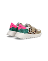 Junior Trpx Haute Low-Top Sneakers in Leather And Glitter, White Green Philippe Model - 3