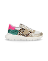 Junior Trpx Haute Low-Top Sneakers in Leather And Glitter, White Green Philippe Model - 1