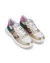 Junior Trpx Haute Low-Top Sneakers in Leather And Glitter, White Green Philippe Model - 2