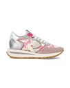 Women’s low Tropez Haute sneaker - white and pink Philippe Model