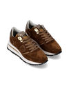 Women's Tropez Haute Low-Top Sneakers in Suede, Cognac Philippe Model