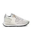 Women's Tropez Haute Low-Top Sneakers in Nylon And Leather, White Philippe Model