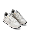 Flache Tropez Haute Sneakers für Damen – Weiß & Silber Philippe Model