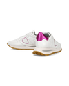 Zapatilla baja Tropez Haute para mujer - blanca y fucsia Philippe Model - 6