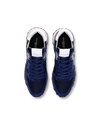 Men's low Tropez Haute sneaker - blue Philippe Model - 4