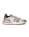 Women's Tropez 2.1 Low-Top Sneakers in Nylon And Leather, White Pink Philippe Model