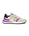 Zapatilla Tropez 2.1 para mujer de caña baja en ante - Blanco y morado Philippe Model - 1