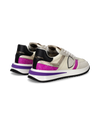 Women's Tropez 2.1 Low-Top Sneakers in Suede, White Purple Philippe Model - 3