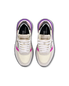 Women's Tropez 2.1 Low-Top Sneakers in Suede, White Purple Philippe Model - 4