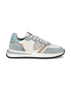 Women's Tropez 2.1 Low-Top Sneakers in Nylon And Leather, Light Blue White Philippe Model - 1
