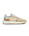 Sneakers Casual Tropez 2.1 Women Nylon And Leather Turquoise Green Beige Philippe Model
