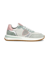 Women's low Tropez 2.1 sneaker - white, aquamarine and silver Philippe Model