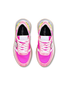 Women's Tropez 2.1 Low-Top Sneakers in Nylon And Leather, Fuchsia Philippe Model - 4