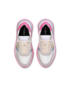 Women's Tropez 2.1 Low-Top Sneakers in Nylon And Leather, White Fuchsia Philippe Model - 4