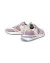 Zapatilla Tropez 2.1 para mujer de caña baja en piel y nailon - Blanco y morado Philippe Model - 6