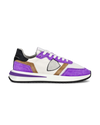 Women's Tropez 2.1 Low-Top Sneakers in Nylon And Leather, White Purple Philippe Model