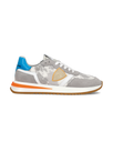 Zapatilla baja Tropez 2.1 para hombre - gris, blanca y naranja Philippe Model