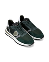 Men's Tropez 2.1 Low-Top Sneakers in Nylon And Leather, Green Philippe Model