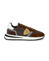 Men's Tropez 2.1 Low-Top Sneakers in Nylon And Leather, Brown Philippe Model