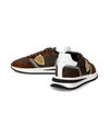 Men's Tropez 2.1 Low-Top Sneakers in Nylon And Leather, Brown Philippe Model - 6