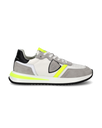 Men's Tropez 2.1 Low-Top Sneakers in Nylon And Leather, White Yellow Philippe Model