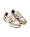 Men's Tropez 2.1 Low-Top Sneakers in Nylon And Leather, Orange White Philippe Model