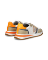 Men's Tropez 2.1 Low-Top Sneakers in Nylon And Leather, Orange White Philippe Model - 3