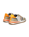 Flache Tropez 2.1 Sneakers für Herren aus Nylon und Leder – Orange und Weiß Philippe Model - 3