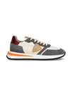 Sneaker casual Tropez 2.1 da uomo in nylon e pelle - Arancione e bianco Philippe Model
