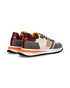 Sneaker casual Tropez 2.1 da uomo in nylon e pelle - Arancione e bianco Philippe Model - 3