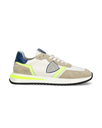 Men’s low Tropez 2.1 sneaker - white, yellow and blue Philippe Model