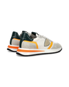 Sneaker bassa Tropez 2.1 uomo - bianco e arancio Philippe Model - 3