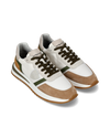 Men's Tropez 2.1 Low-Top Sneakers in Nylon And Leather, White Green Philippe Model