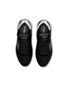 Women's Trpx Low-Top Sneakers in Leather, Black Silver Philippe Model - 4