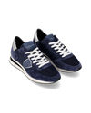 Women's Trpx Low-Top Sneakers in Leather, Blue Silver Philippe Model - 2