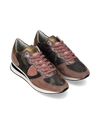 Flache Tropez Sneakers für Damen – Camouflage, Rosa & Bronze Philippe Model - 2